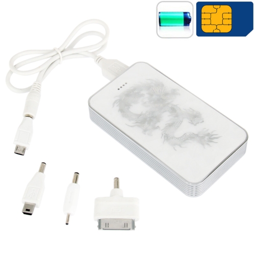 Dragon Pattern GSM 850 / 900 / 1800 / 1900MHz Security Locator / GPS Tracker with 5000mAh Power Bank